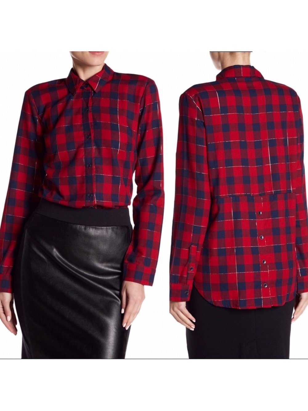 Splendid Red/Blue plaid shirt L